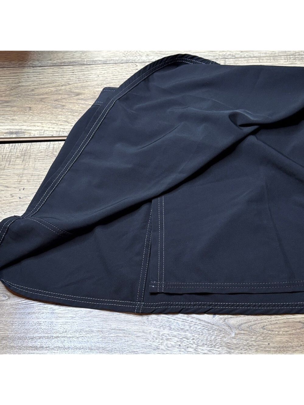 Women’s Birdwell Beach Britches Black Wrap Mini Skirt Size Large - Picture 5 of 7
